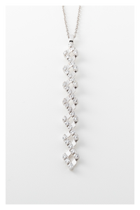 Brevetto 5-row Multi Size Pendant in White Gold