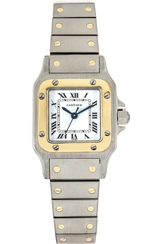Santos Galbee Yellow Gold and Stainless Steel Automatic