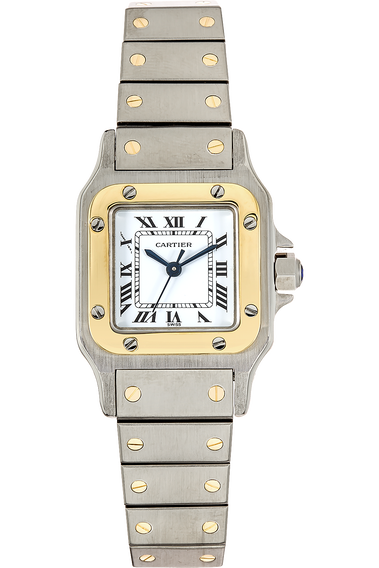 Santos Galbee Yellow Gold and Stainless Steel Automatic