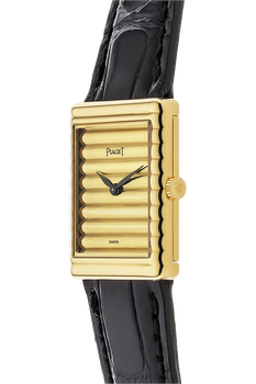 Classic Rectangle Circa 1980s Yellow Gold Manual