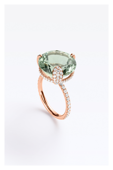 Peekaboo Prasiolite Ring