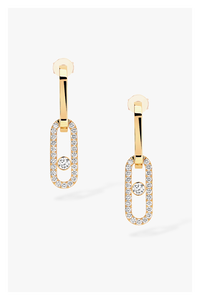 Move Link Earrings in Yellow Gold