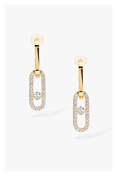Move Link Earrings in Yellow Gold