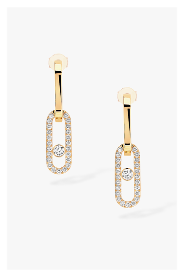 Move Link Earrings in Yellow Gold