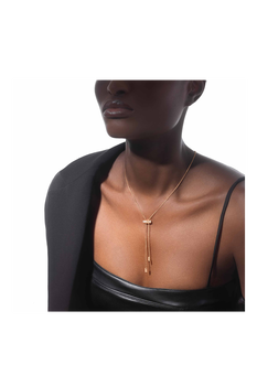 Moderniste Pav&eacute; Tie Necklace