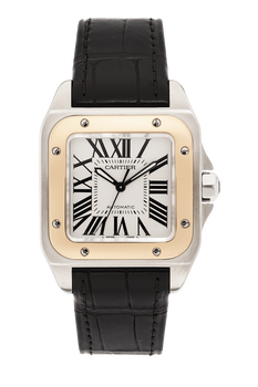 Santos 100 Rose Gold and Stainless Steel Automatic