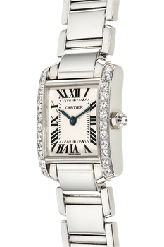 Tank Francaise White Gold Quartz