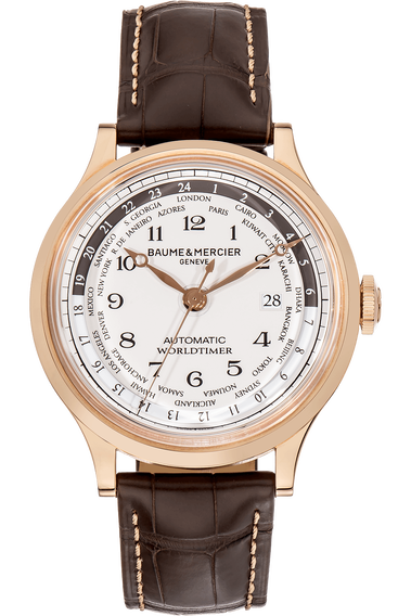 Baume & Mercier ★ゴールド 腕時計 Pre-Owned Baume & Mercier Capeland Worldtimer (MOA10107)