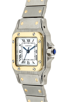 Santos Galbee Yellow Gold and Stainless Steel Automatic