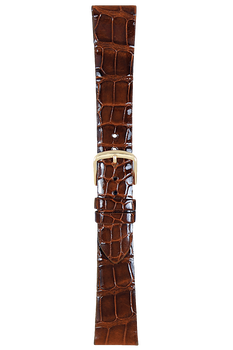 17 mm Chestnut Alligator Strap