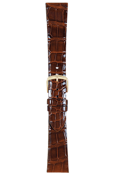 17 mm Chestnut Alligator Strap