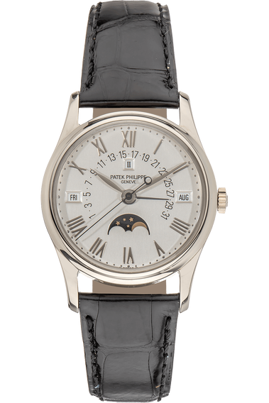 Pre Owned Patek Philippe Perpetual Calendar Reference 5050 White Gold Automatic