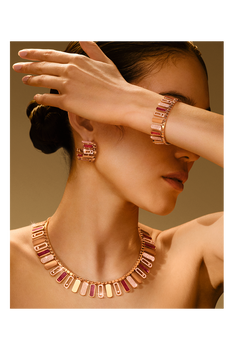 Bucherer Exclusive Move Iconica Lepidolite Bracelet in Pink Gold Size M