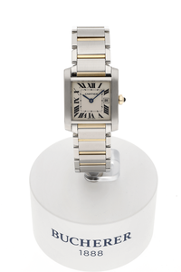 Tank Francaise Yellow Gold and Stainless Steel Quartz