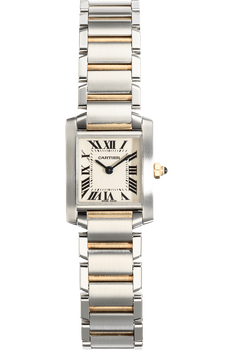 Tank Francaise Yellow Gold and Stainless Steel Quartz