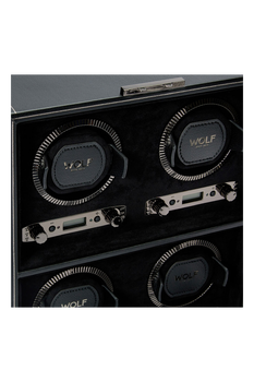 British Racing 4 Piece Watch Winder Black