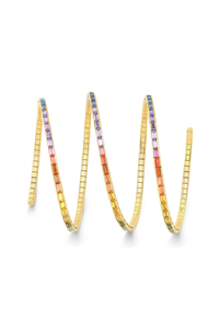 Three Row Rainbow Coil Bracelet 7.05 ct.