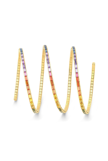 Three Row Rainbow Coil Bracelet 7.05 ct.