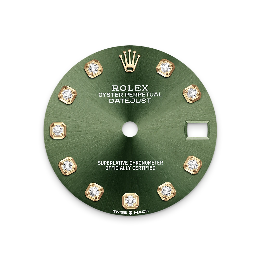 Olive green dial