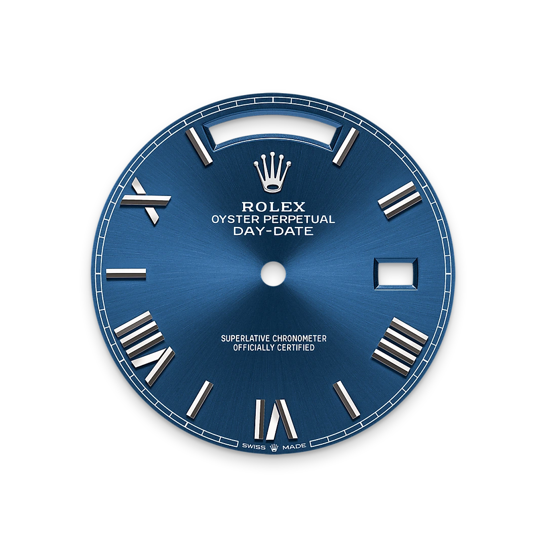Bright blue dial