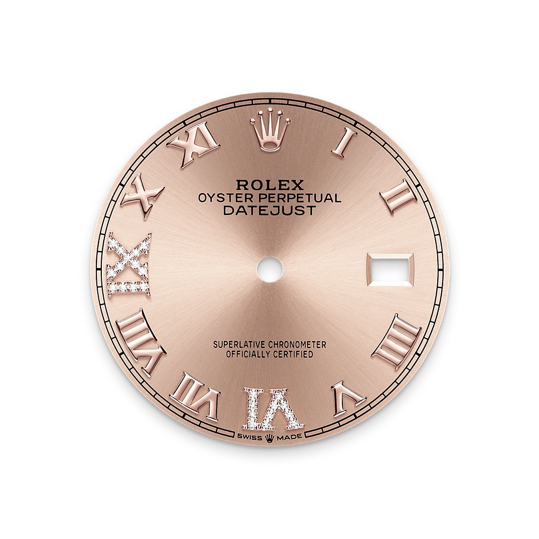 Ros&eacute;-colour dial
