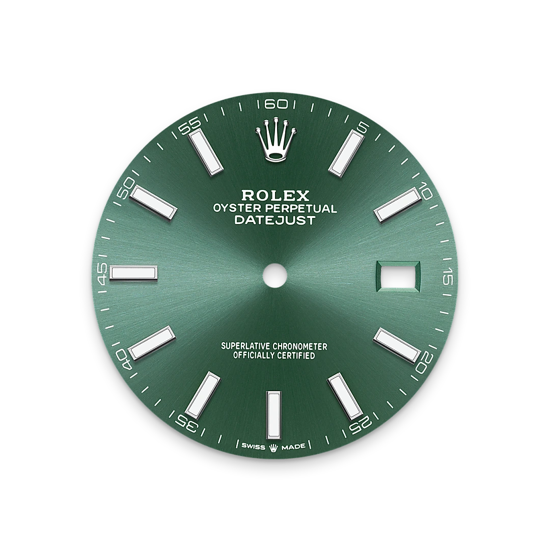 Mint green dial