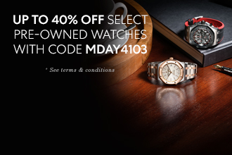 up to 40% off Select Certified Pre-owned Watches