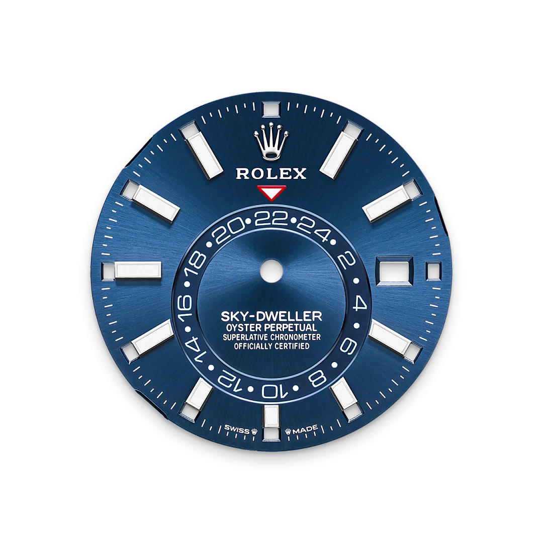 Bright blue dial