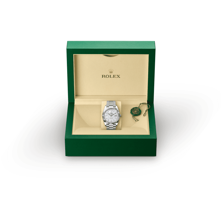 Rolex Day-Date 40 in 18 ct white gold, M228239-0078