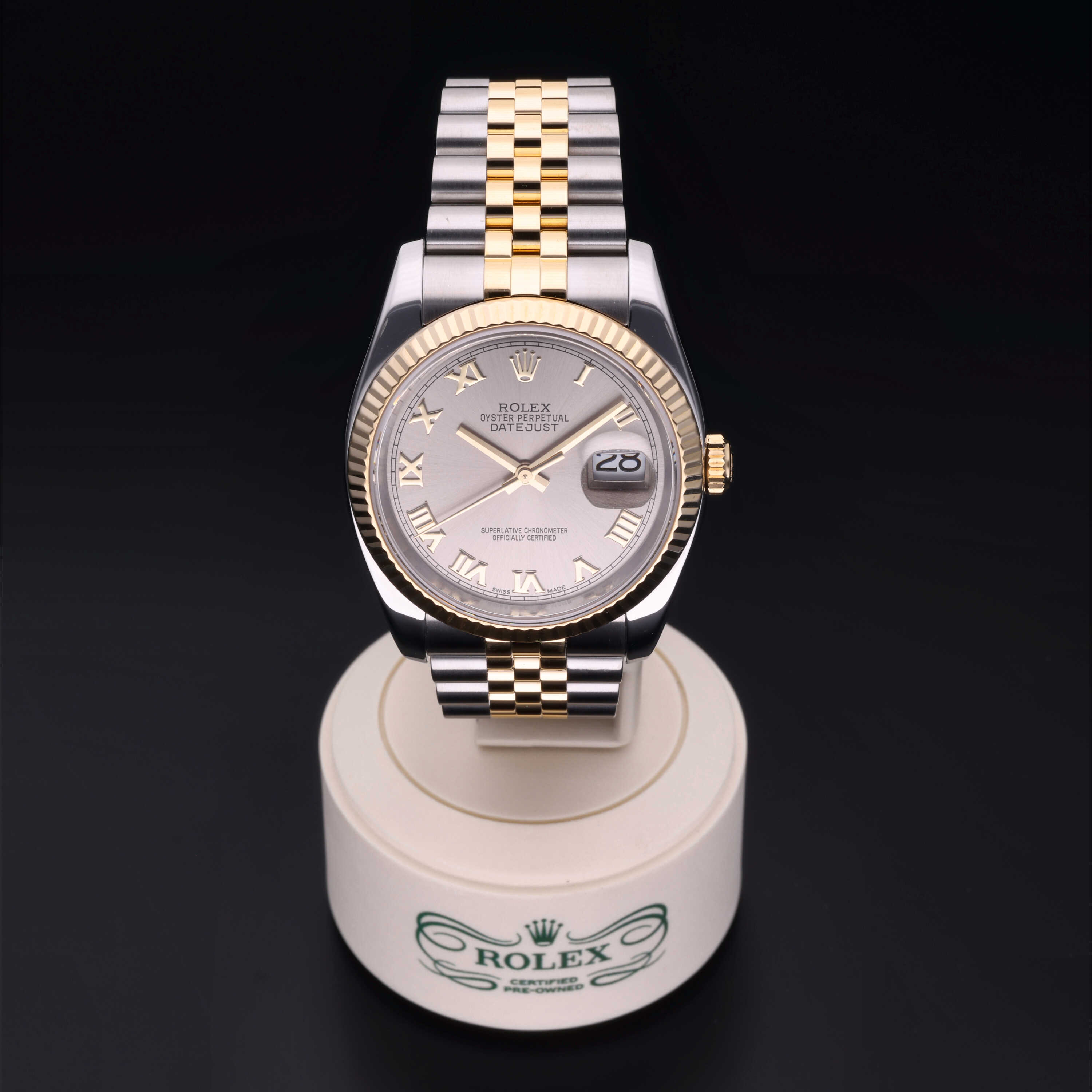 Rolex Certified PreOwned Datejust 36 mm in Yellow Rolesor, 116233