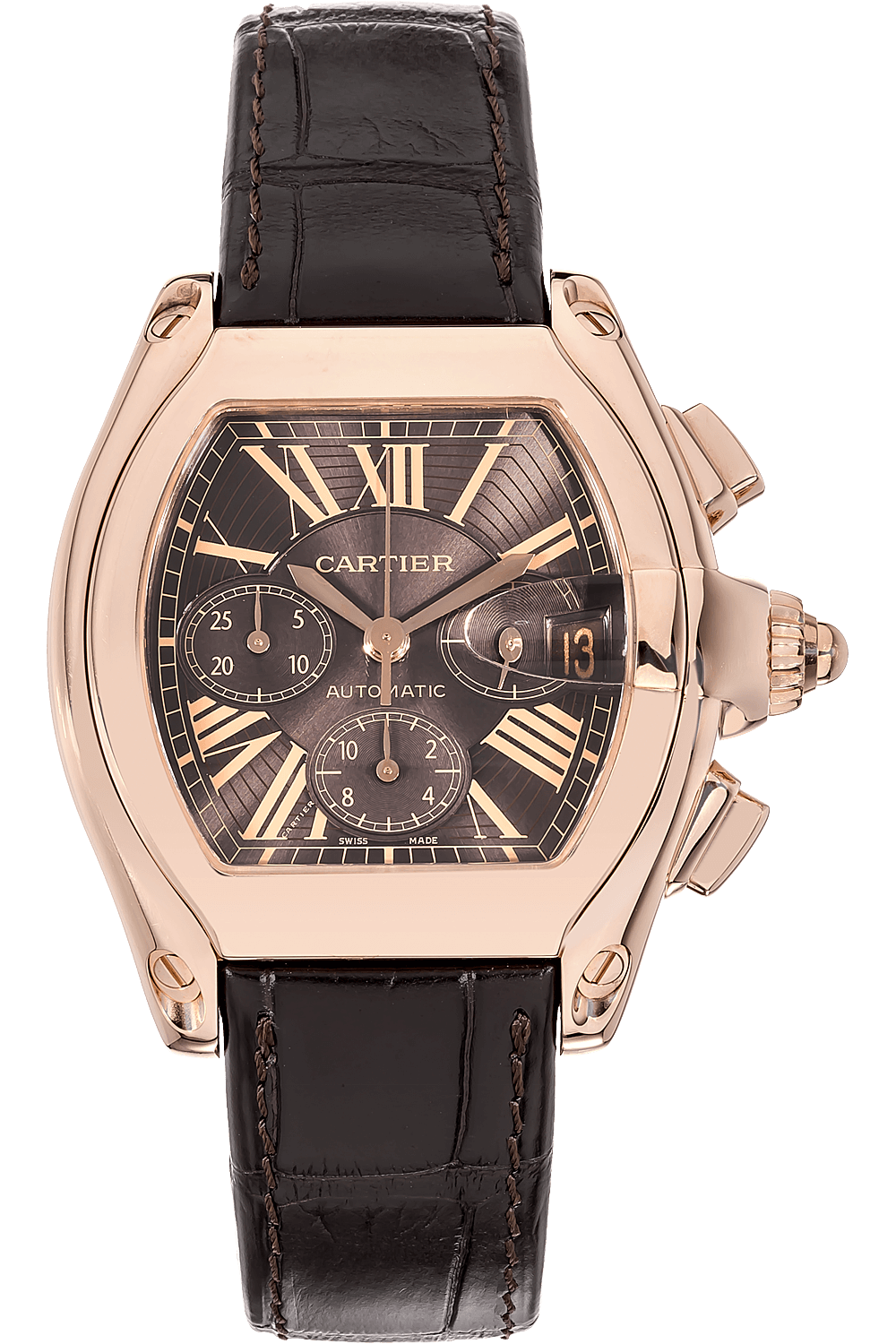 Pre Owned Cartier Roadster Chronograph Rose Gold Automatic