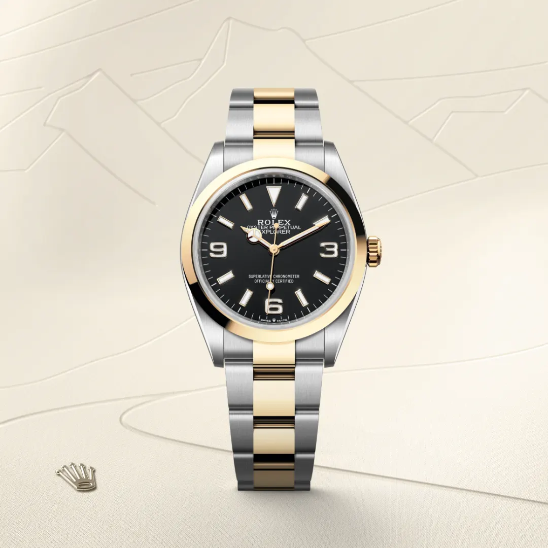 Rolex Explorer 36 Yellow Rolesor, M124273-0001
