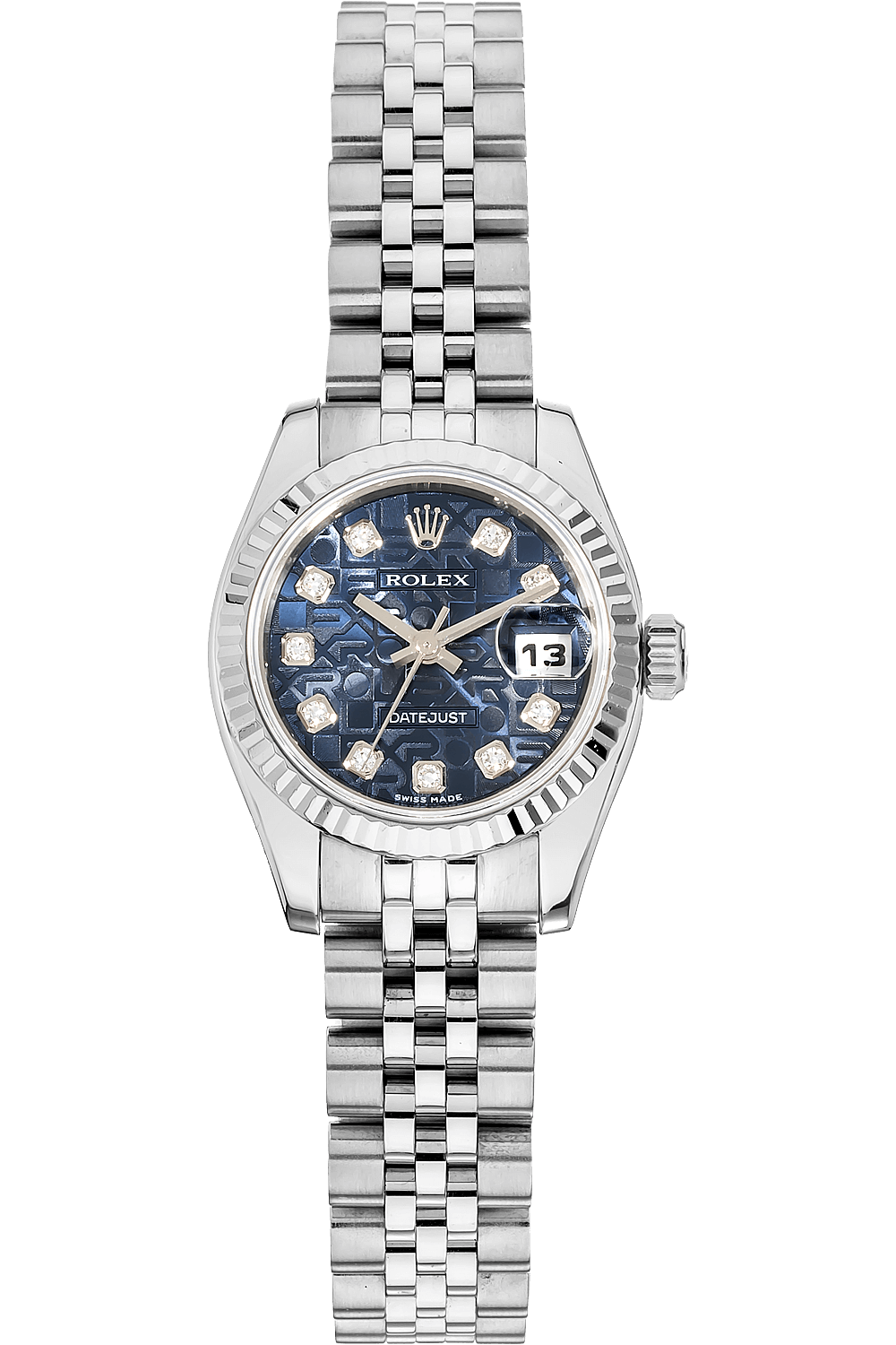 datejust white gold and stainless steel automatic