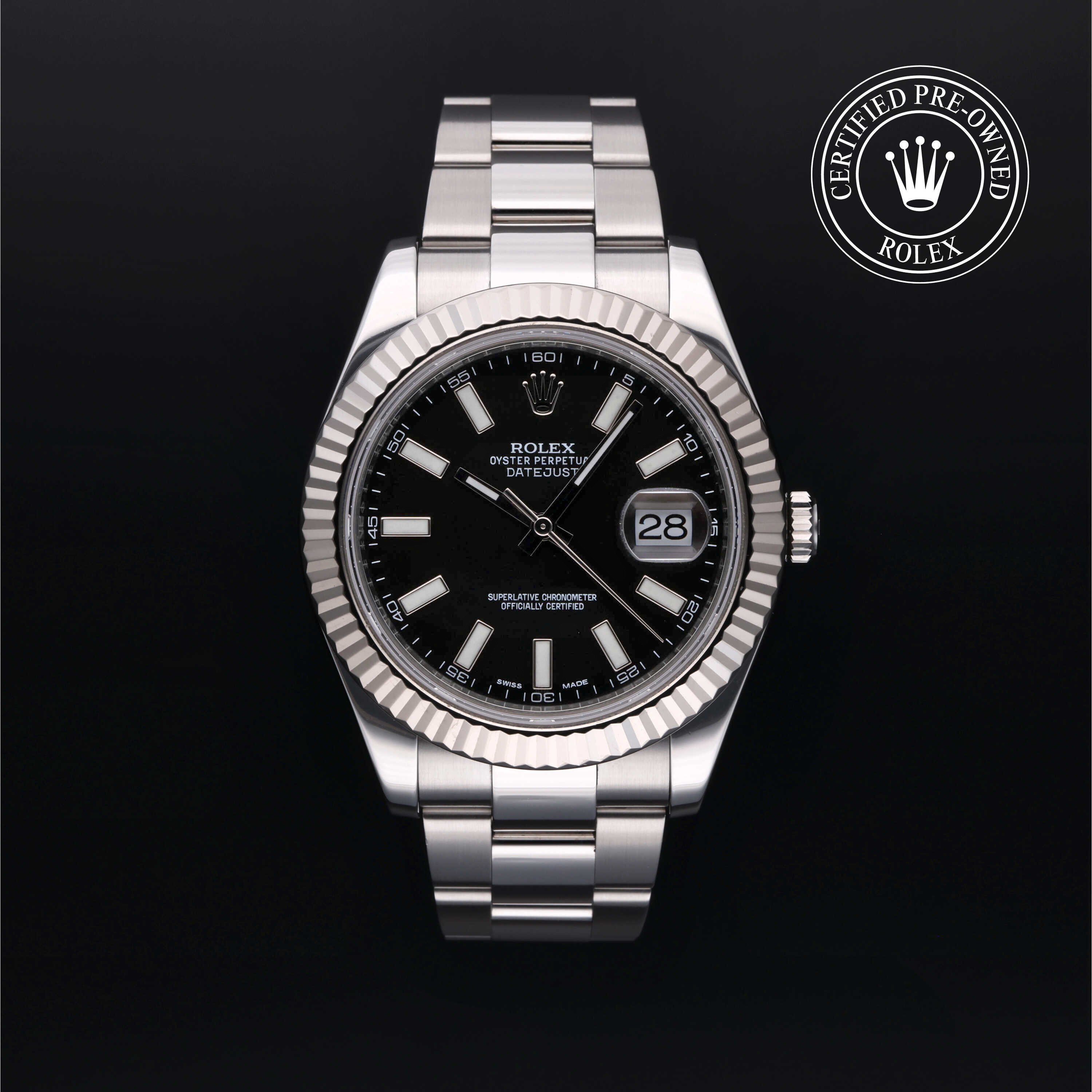 Rolex datejust top ii black dial