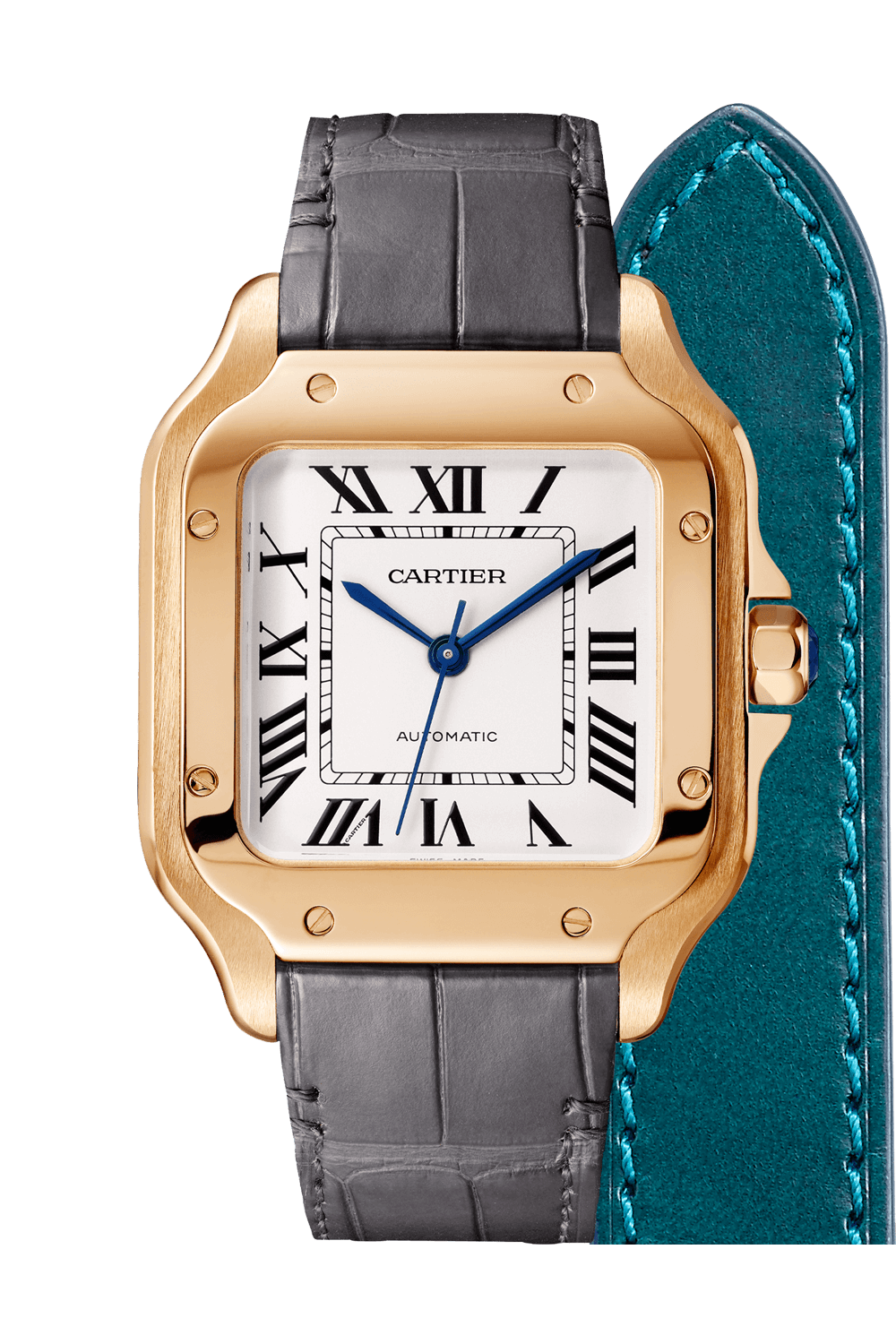 Cartier Santos de Cartier 腕時計 Cartier Santos de Cartier Pink Gold, Medium (WGSA0012)
