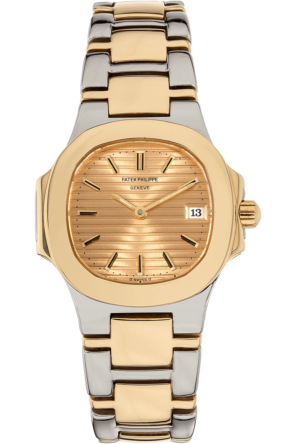 Pre Owned Patek Philippe Nautilus Reference 4700 Yellow Gold and Stainless Steel Quartz