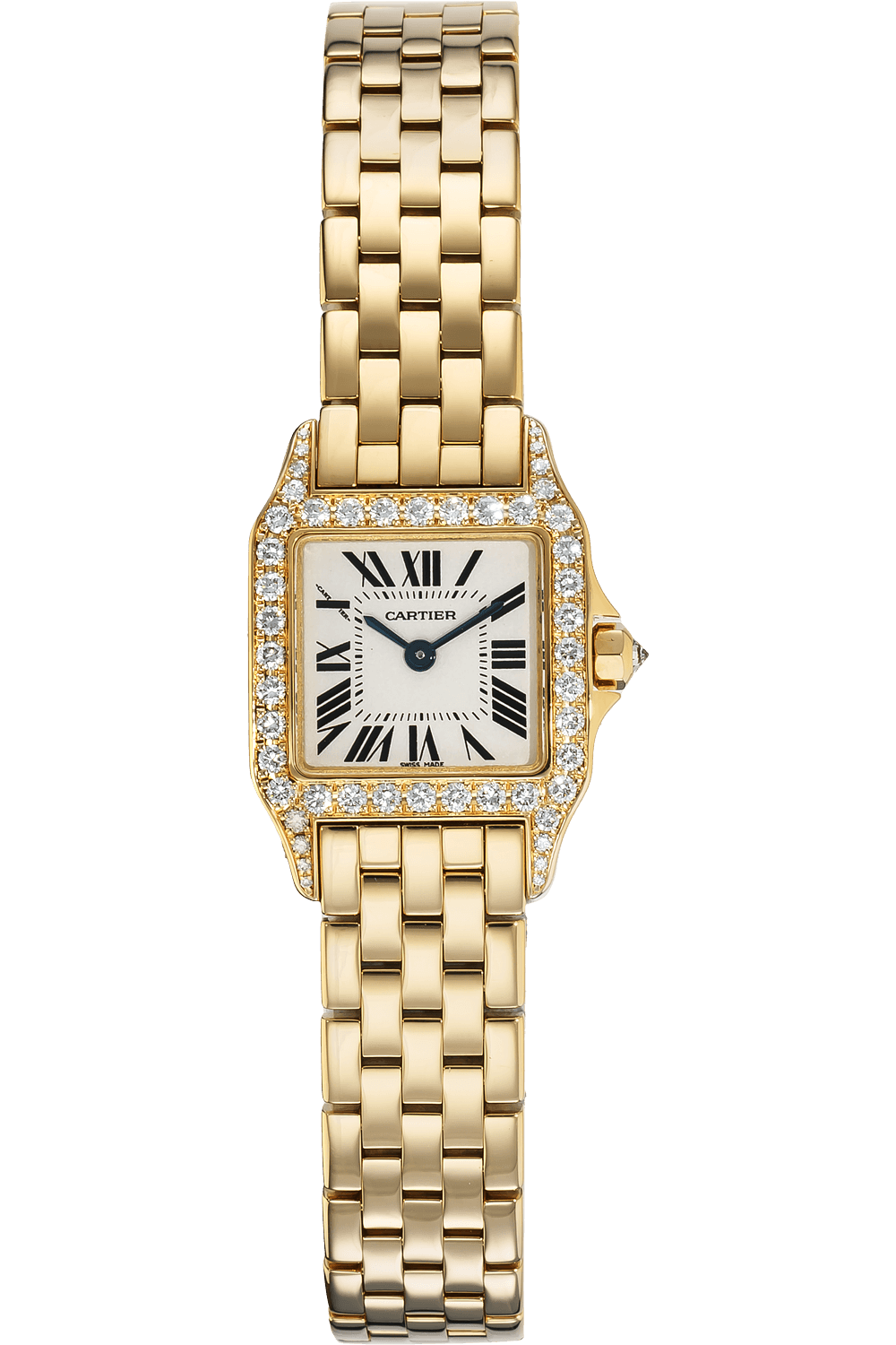 Cartier Women's Santos Demoiselle Yellow Gold Quartz Watch (WF9001Y7) | 19 mm x 20 mm | Certified Pre-owned | Tourneau
