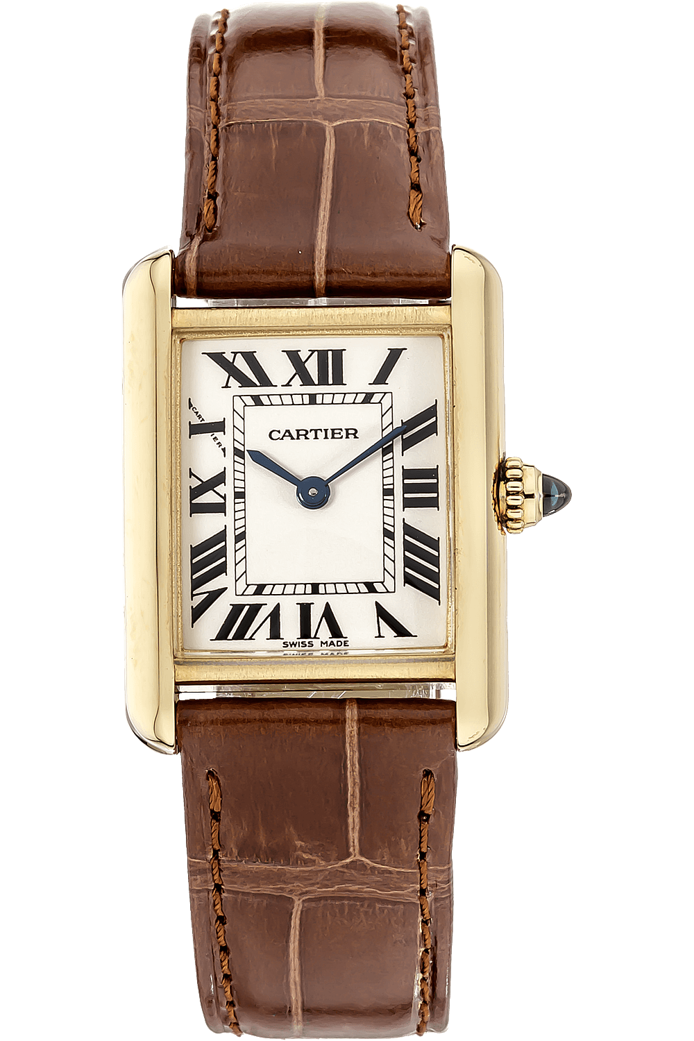 Cartier Tank Louis 18k Yellow Gold Ladies Watch W1529856 Box Papers