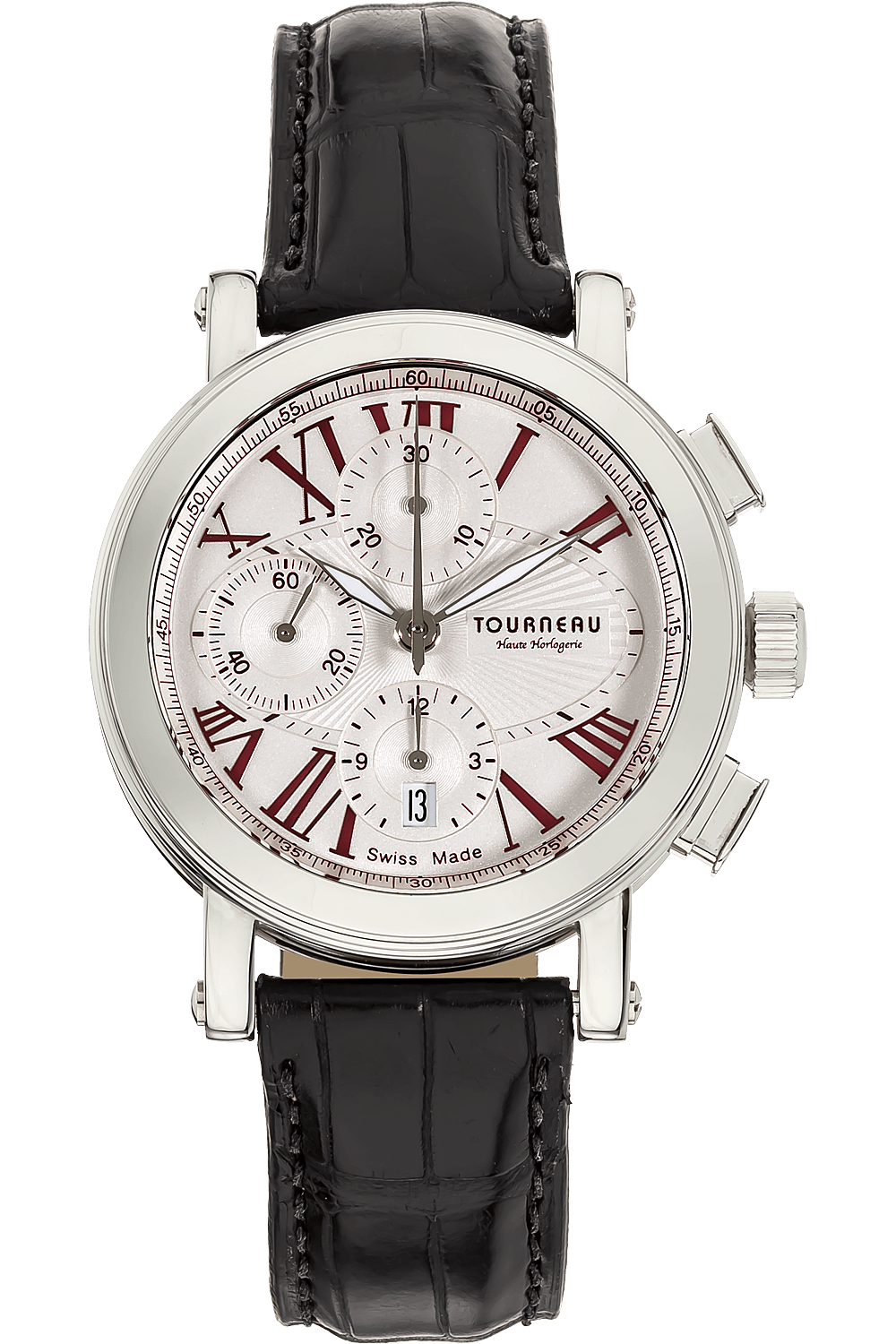 Pre Owned Tourneau Gotham Aubergine Stainless Steel Automatic