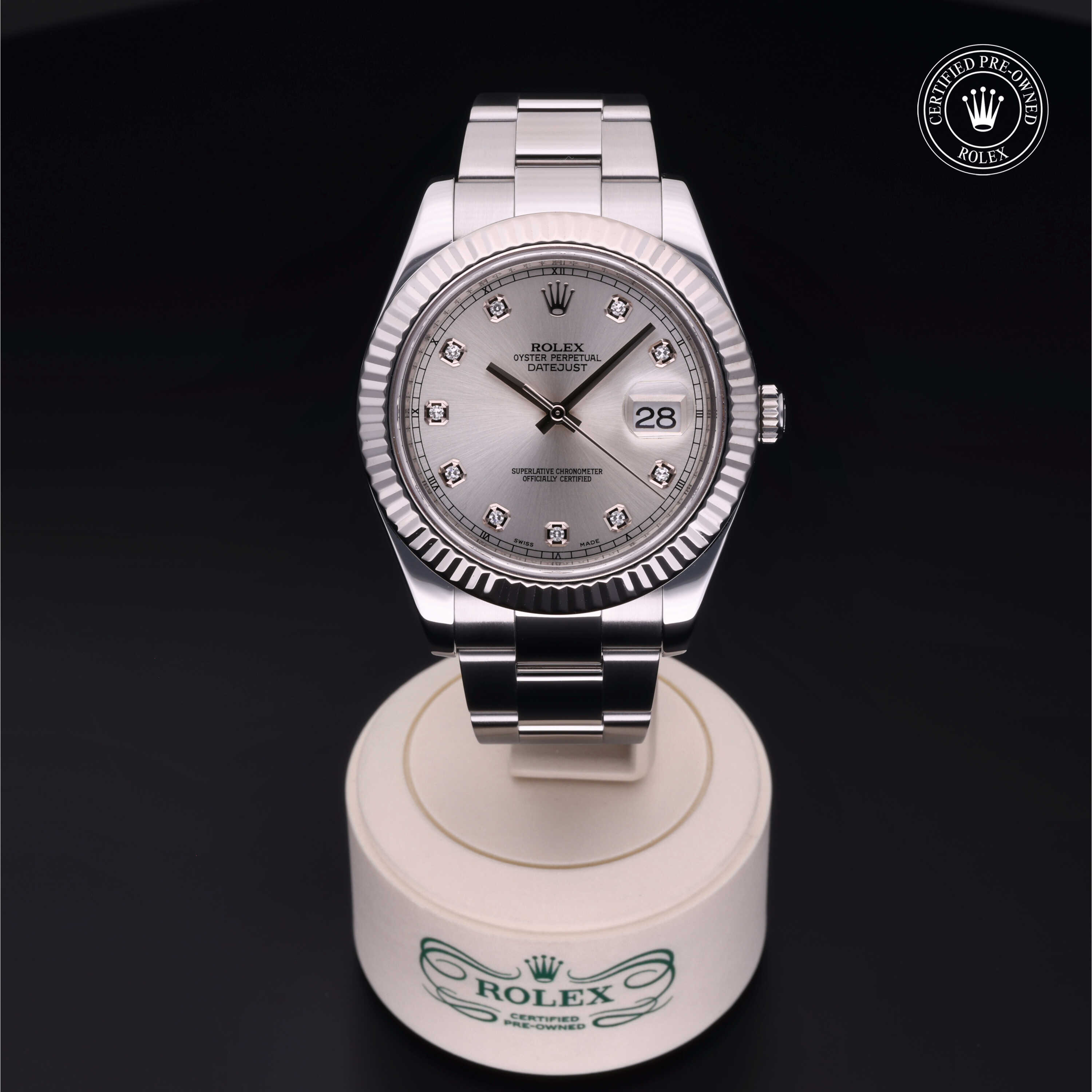 Rolex Men s Datejust II Steel Diamond Dial Watch