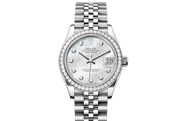 Rolex Datejust in White Rolesor combination of Oystersteel and