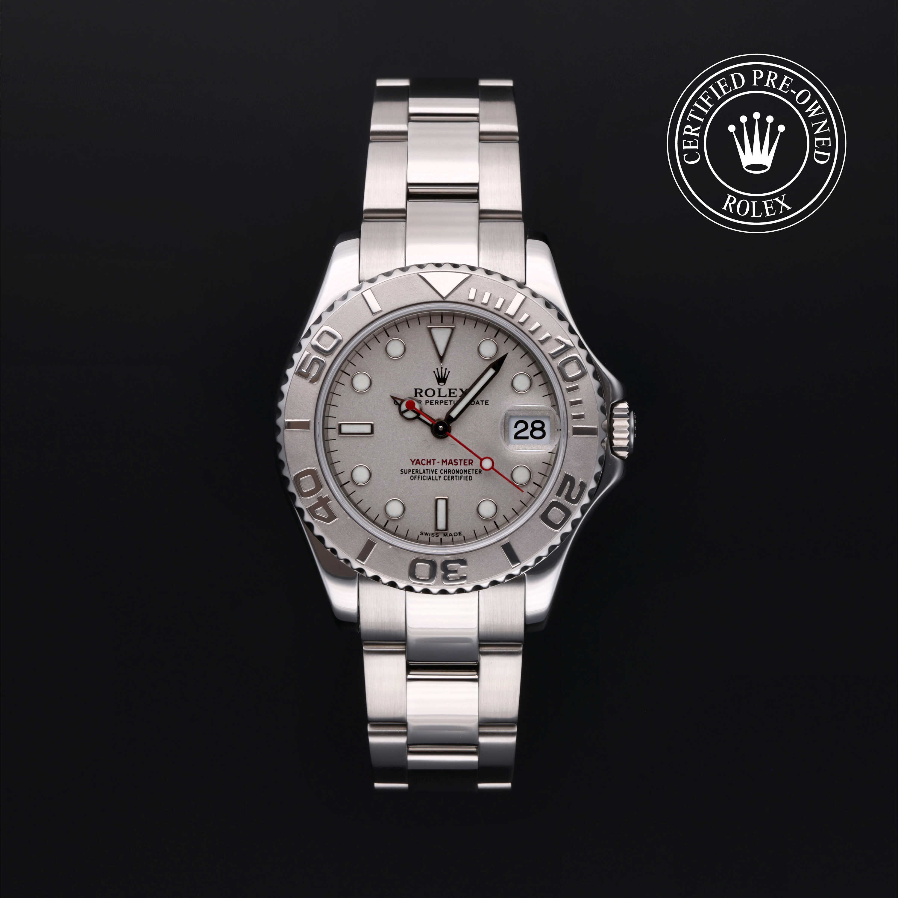 Buy Genuine Rolex Yacht-Master 168622 - Platinum Dial