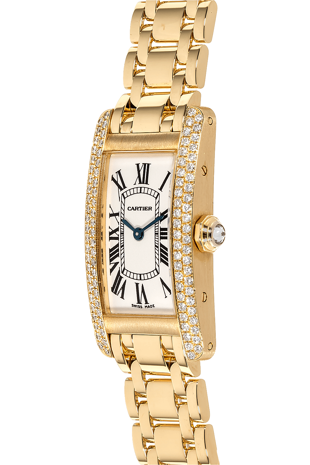 tank americaine yellow gold quartz