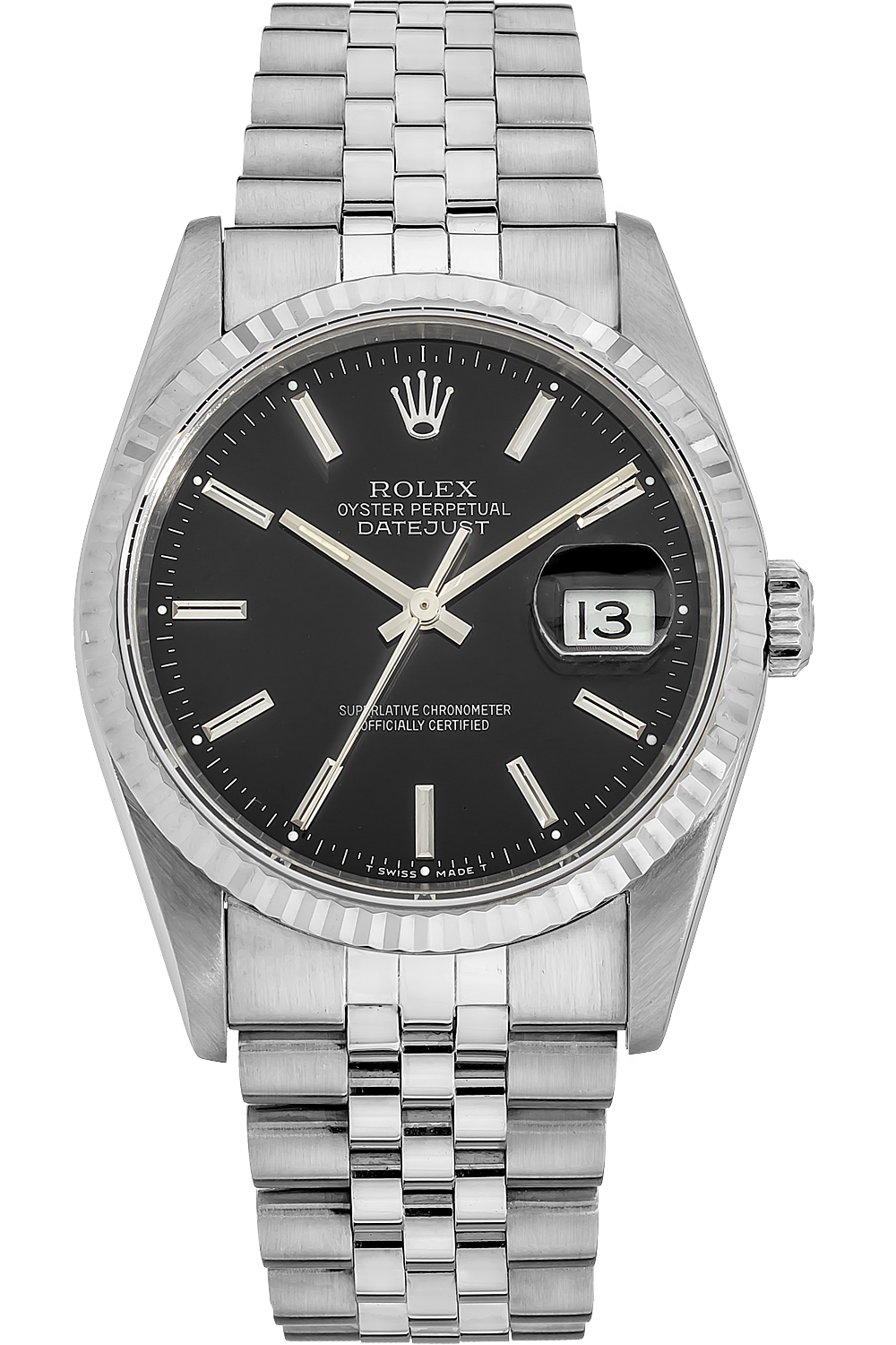 datejust white gold and stainless steel automatic