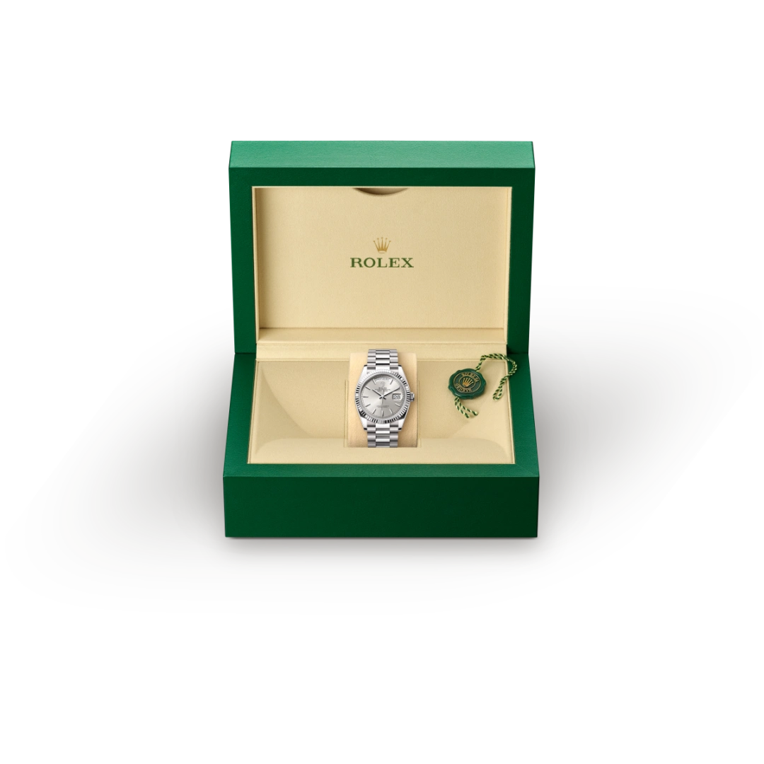 Rolex Day-Date 36 18 ct white gold, M128239-0005