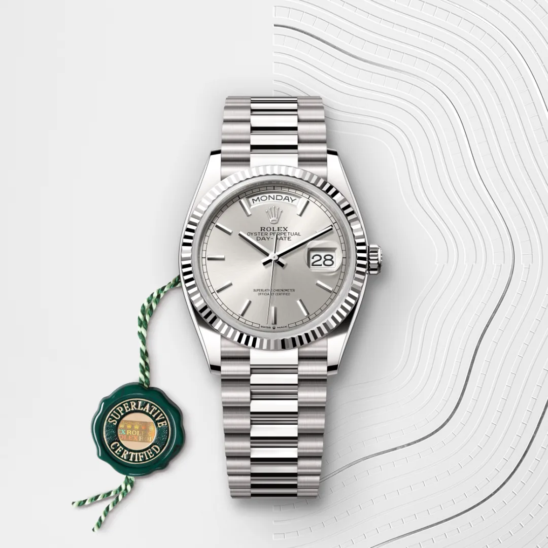 健康・医学 ROREX MANIA 2020 Rolex Day-Date 36 18 ct white gold, M128239-0005
