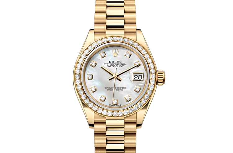 Rolex Lady-Datejust Black Dial Steel & Gold