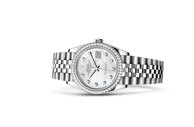 Rolex Datejust in White Rolesor - combination of Oystersteel and white gold,  M126284RBR-0011, Tourneau