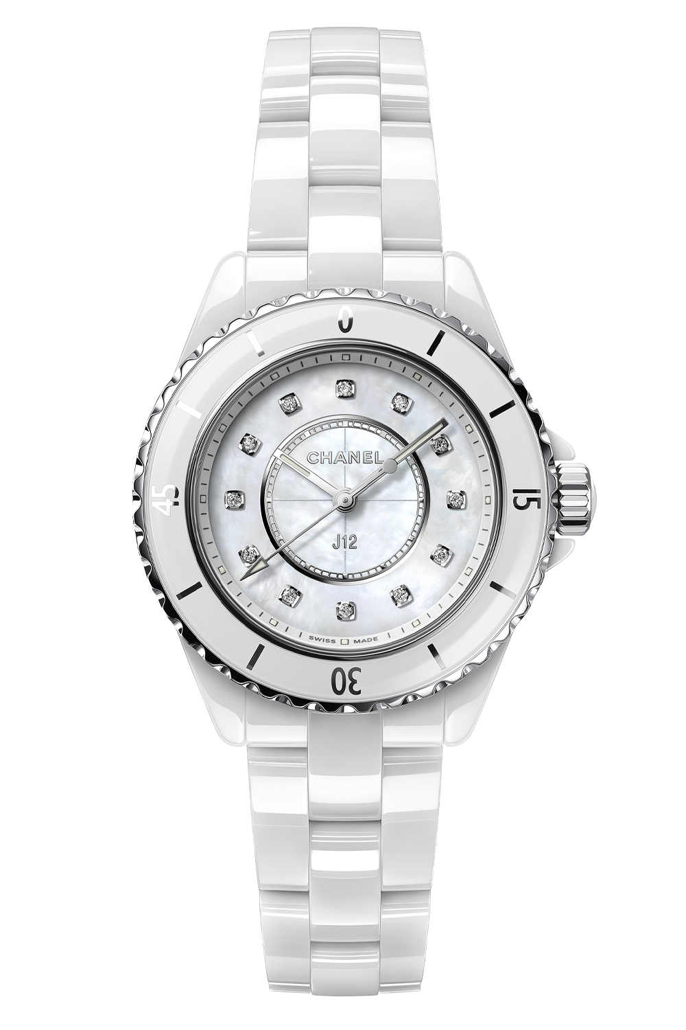 Pre-owned Chanel J12 White Dial Ladies Watch H5700