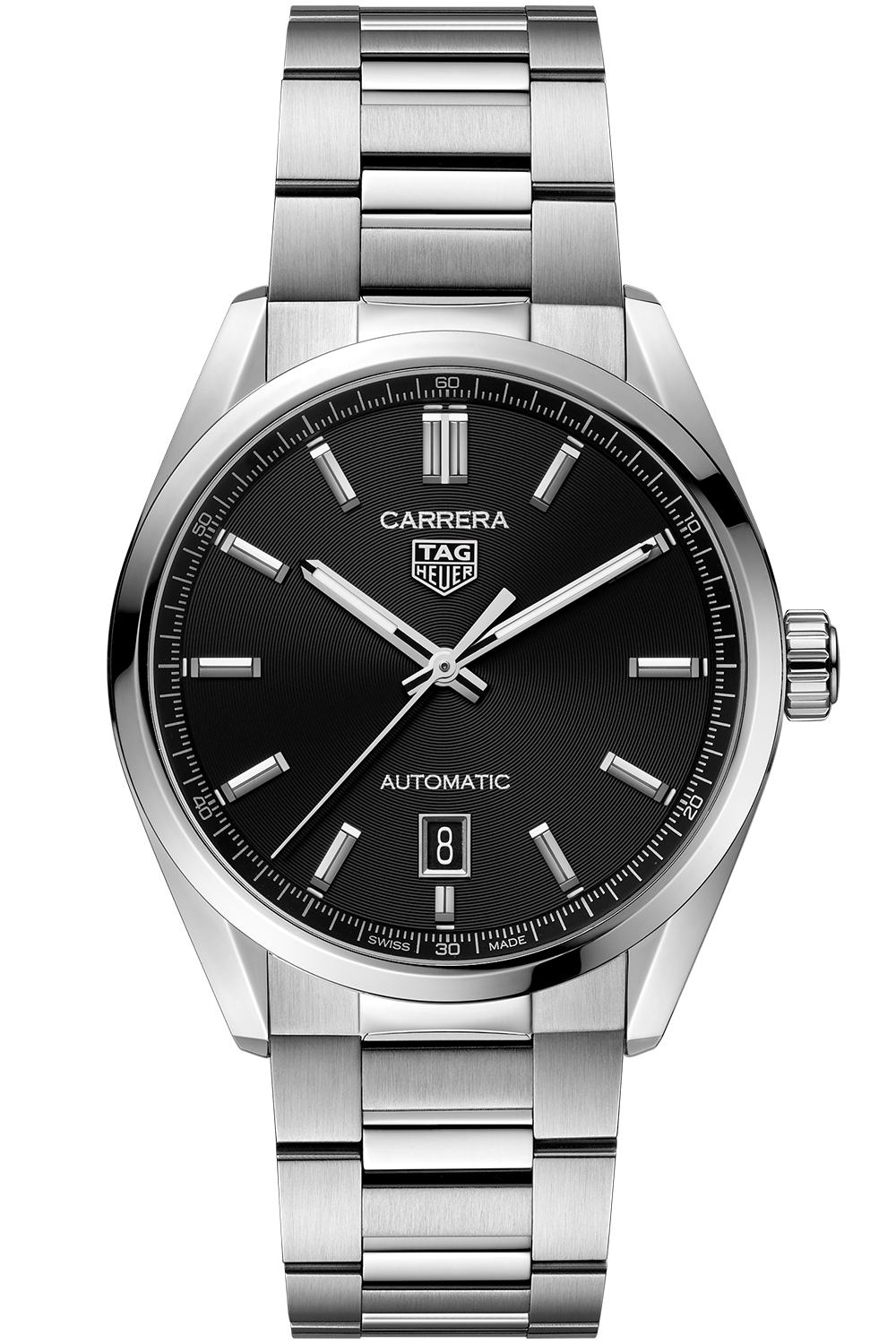 TAG Heuer Carrera Calibre 5 Automatic Black Steel Watch WBN2110